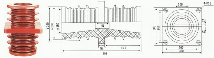 TG-40.5Q/260X260环氧树脂穿墙套管