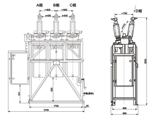 DW13-35系列户外高压多油断路器