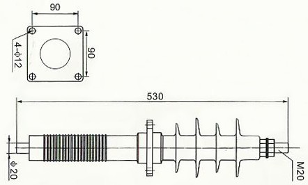 FCGW-35/630-2000A复合式穿墙套管